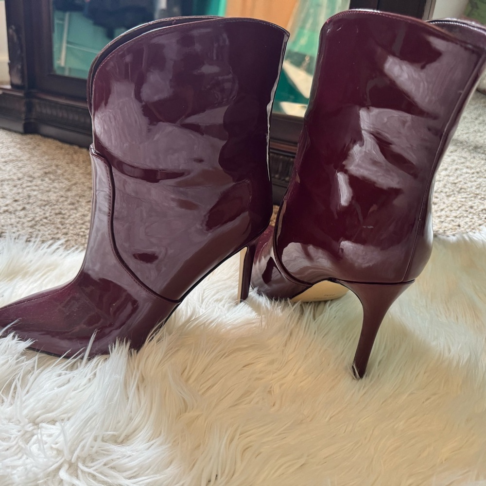 Elegant Burgundy Stiletto Boots